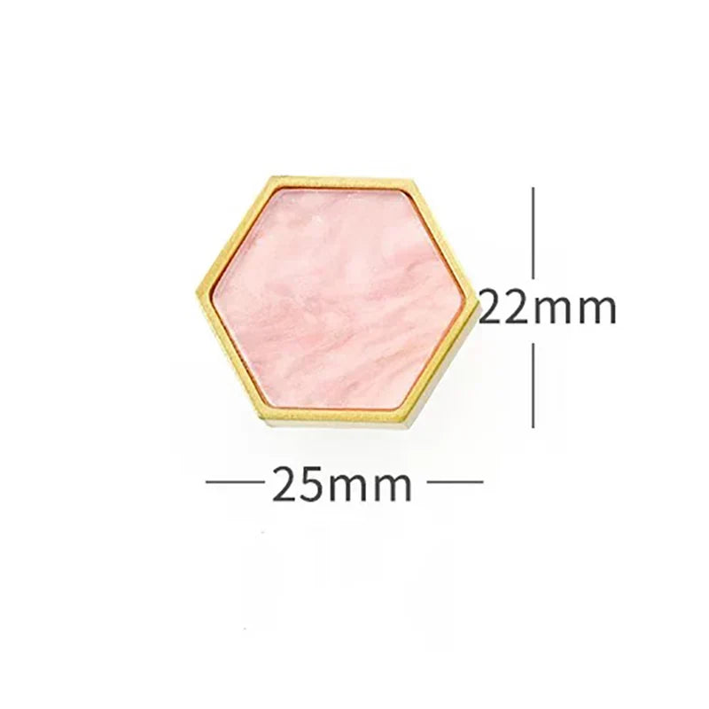 Modern Brass Shell Knobs – Colorful Cabinet Pulls for Wardrobes Dressers and Cupboards pink 25mm knob