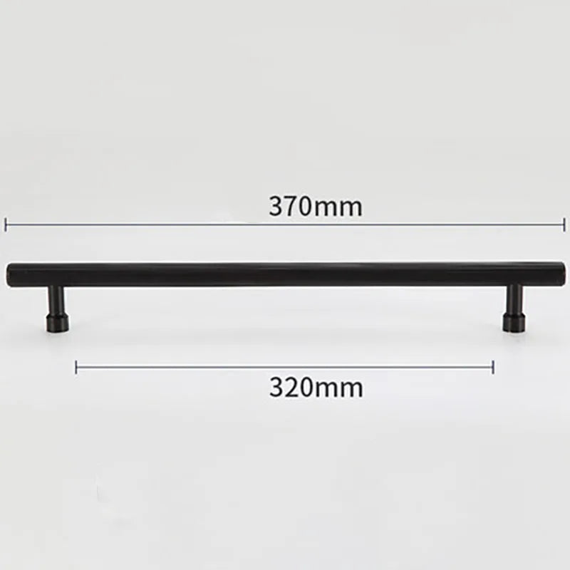 Gold and Black Solid Brass Handles – Straight Line Cabinet T-Bar and Wardrobe Pulls TB9013-B370 Handles