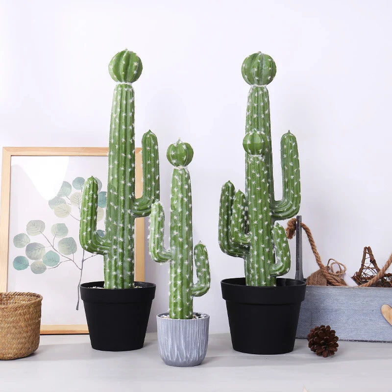 Dlight Decor 43cm Desert Cactus Plant with Foam Thorn Ball for Home and Garden Decor