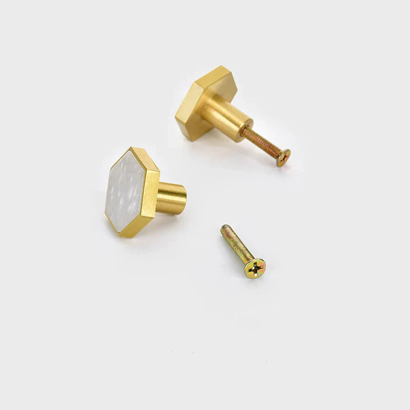 Modern Brass Shell Knobs – Colorful Cabinet Pulls for Wardrobes Dressers and Cupboards knob