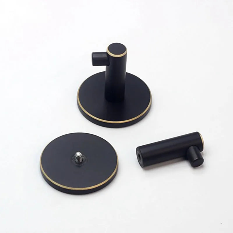 Brass Wall Hook – Gold and Black Towel Hanger for Bathroom Kitchen and Bedroom Storage wall Hook