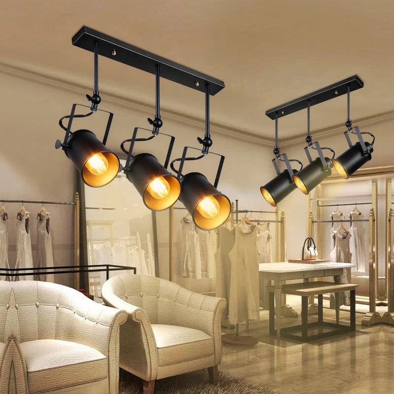 Vintage Industrial Spotlight Pendant Light – product view 6