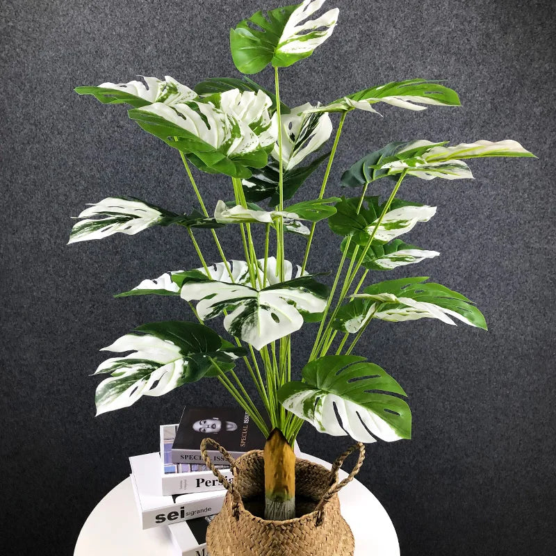 Dlight Decor White Monstera Palm for Bold Floor Styling