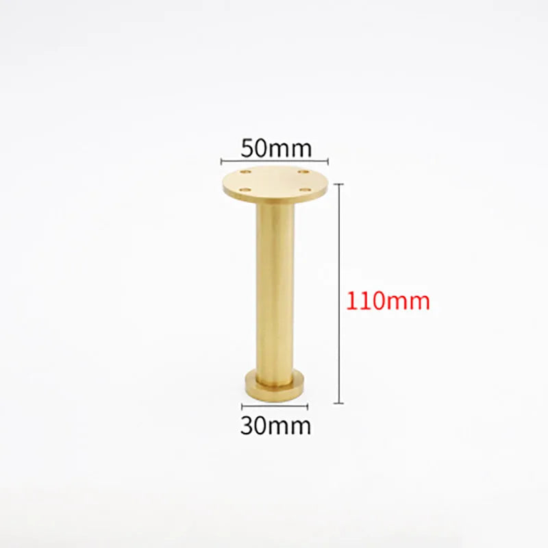 Solid Brass Cabinet Leg – Gold Furniture Feet for Kitchen TV Stands and Cupboards 110mm height Cabinet Legs