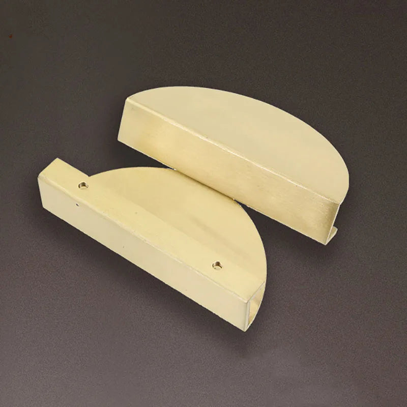 Half-Round Solid Brass Cabinet Pull – European Drawer and Wardrobe Pull for Furniture Door Pull