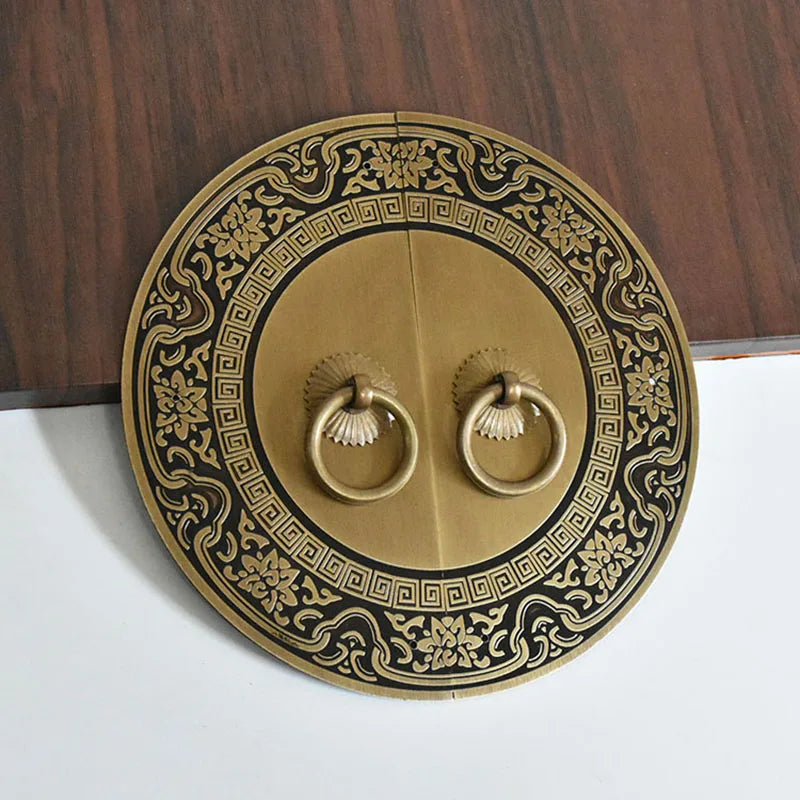 Chinese Antique Brass Cabinet Handles – Retro Door Pulls for Wardrobes Bookcases and Shoe Cabinets (110mm-240mm) Handles