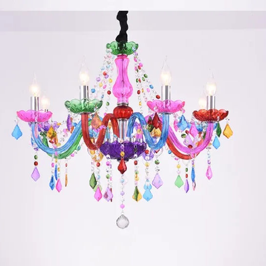 Bohemian Tiffany Style Crystal Chandelier - Vibrant Home Decor Lighting Chandelier