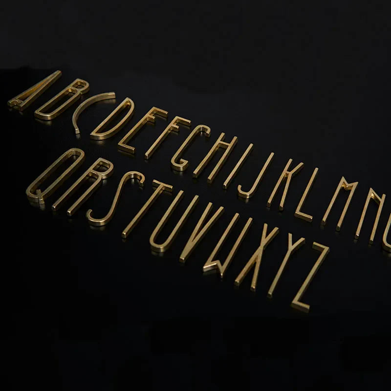 5mm Brass Letters – DIY Wall Decorative Name Signs for Business Shops and Doors Brass Letters