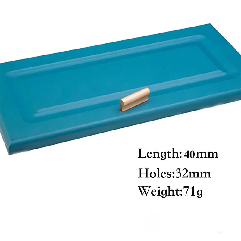 6pcs Solid Brass Cabinet Handles and Knobs – European Wardrobe Pulls and Drawer Bars L40mm Hole 32mm Pulls