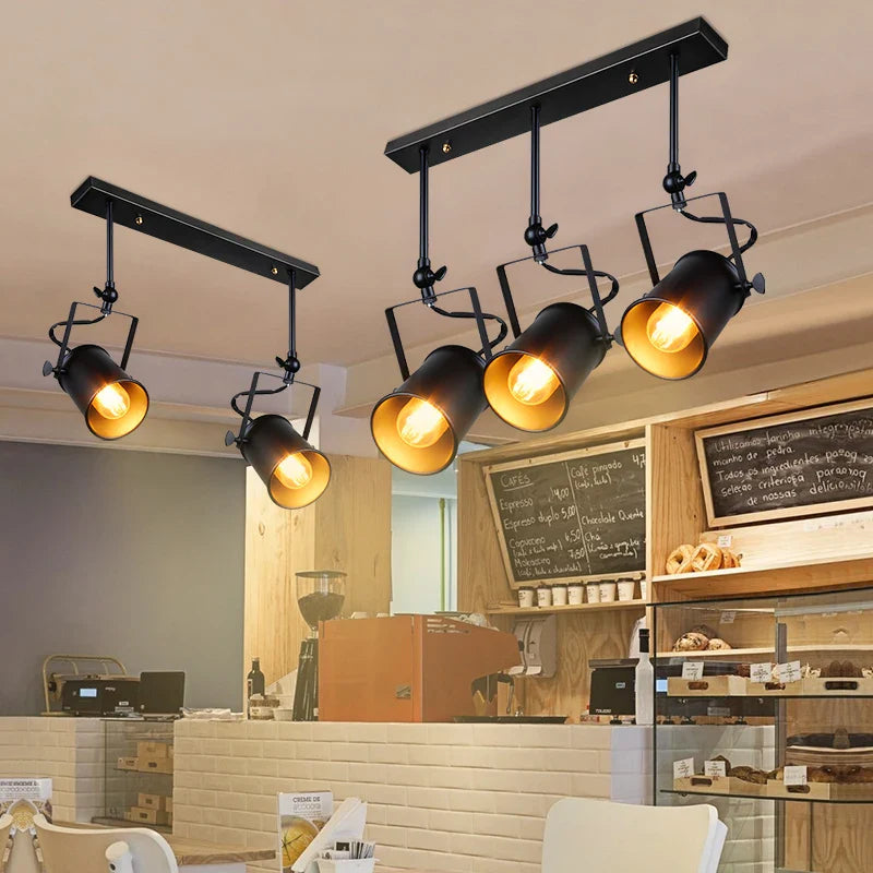 Vintage Industrial Spotlight Pendant Light – product view 1