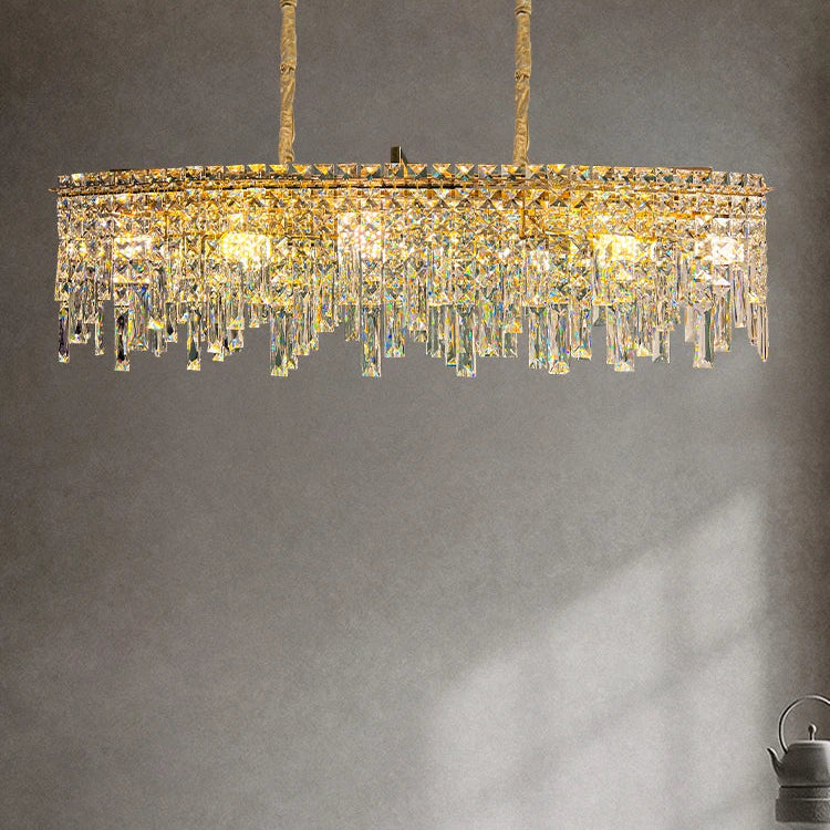 Elegant Golden Round Chandelier - A Creative New Design For Living Rooms Dining And More Chandelier