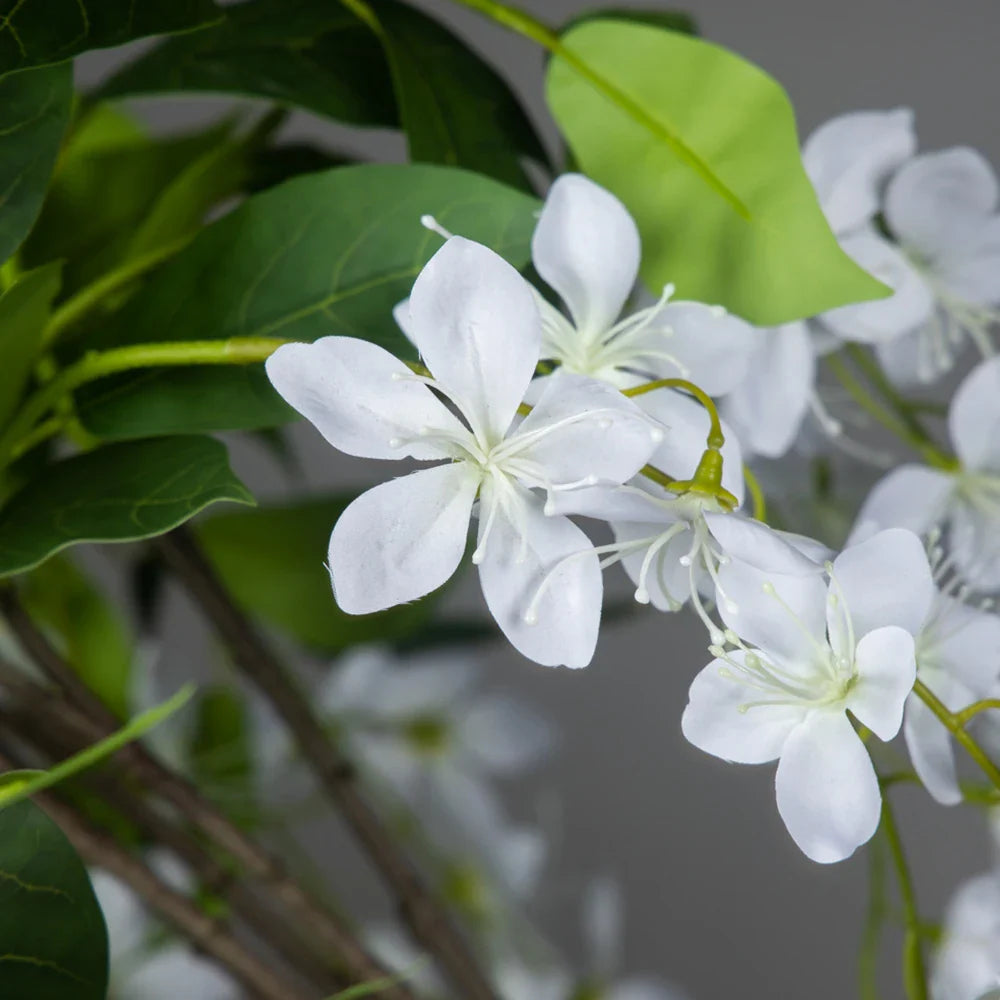 Dlight Decor 95cm Hanging Jasmine Bouquet with Tropical Begonia Flowers
