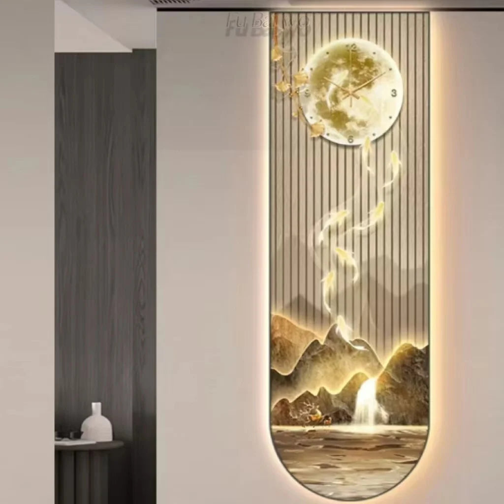 Dlight Decor Luminous Wall Clock with Elegant Glow C / 34x100cm Wall Art