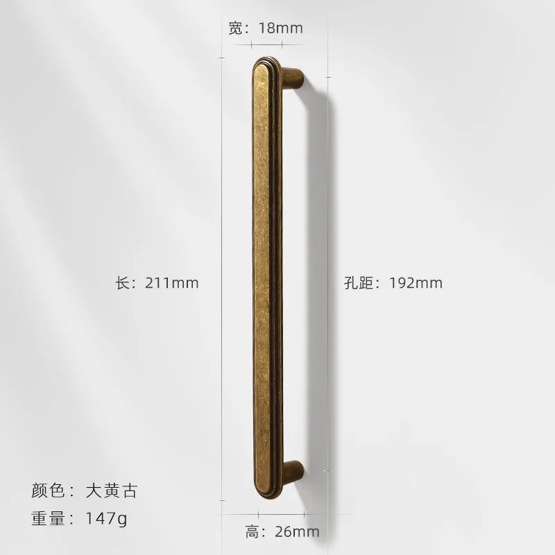 Antique Wardrobe Cabinet Handles - Retro Zinc Alloy Drawer Pulls and Knobs for Kitchen and Furniture 7055 192mm Handles