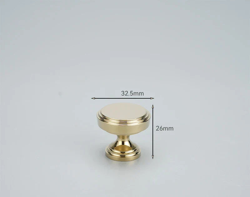 Chrome and Polished Gold Brass Furniture Handles – Modern Cabinet Drawer and Wardrobe Knobs PG 32mm Handles