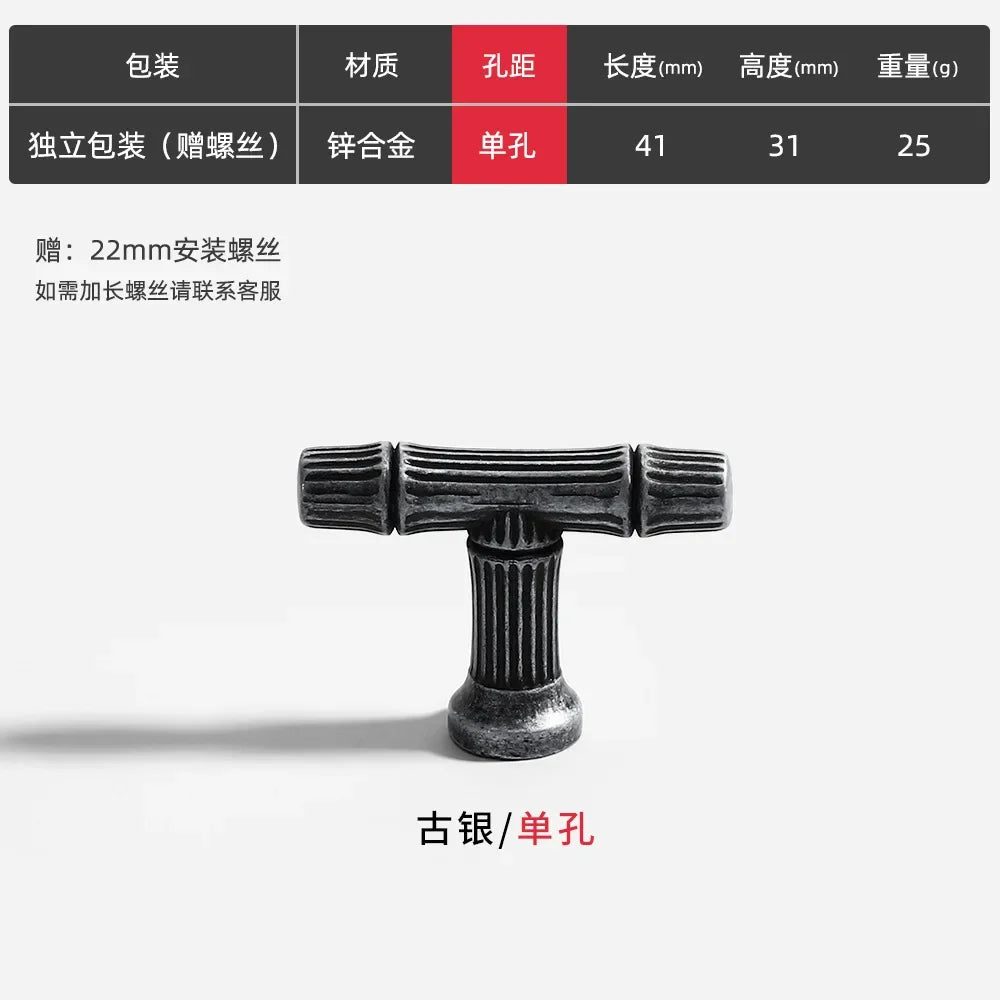 Antique Zinc Alloy Drawer and Cabinet Handles – Retro Bronze Vintage Style 8966 Silver s Handles