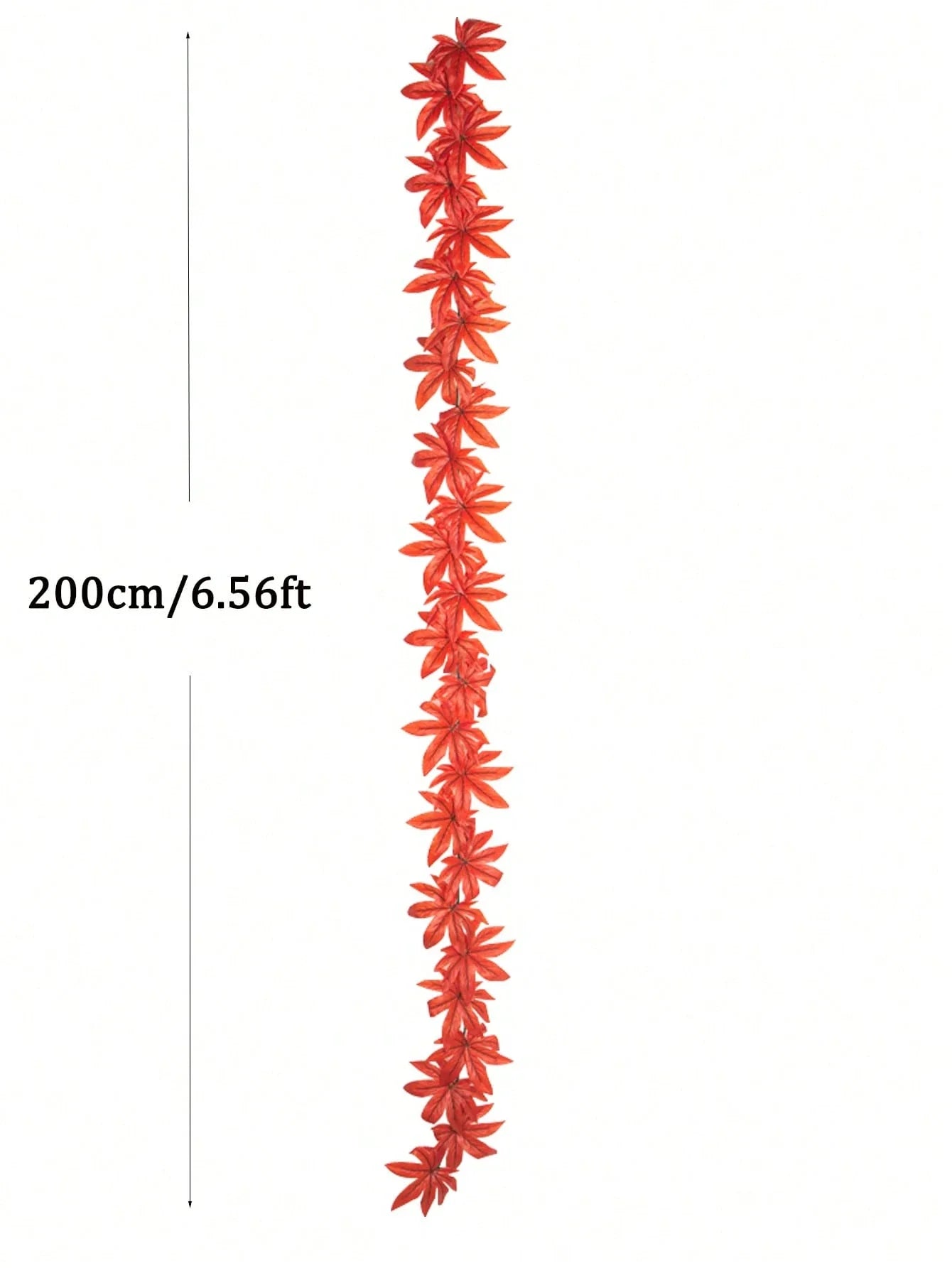Dlight Decor 200cm Fall Maple Leaf Garland for Autumn and Halloween Decor 200cm Red