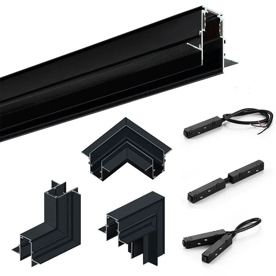 Tarck Only - 2m Magnetic Rail Linear Track Lighting Accessories - Ceiling Magnet Track Kits ceiling light