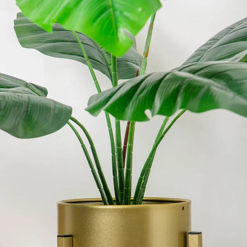 Dlight Decor 85cm Tropical Palm Banana Tree Branch with Monstera Leaves