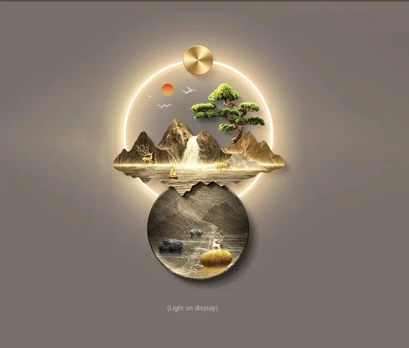 Dlight Decor 3D Wall Painting Light for Hallway Art C-wiring light / 74X100CM / CHINA|remote control|AU Plug Wall Art