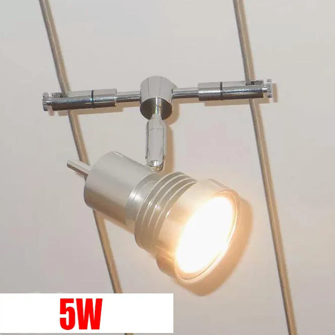 Low-Voltage Steel Wire Track Spotlights – configuration option 8
