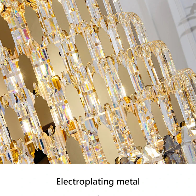 Golden Amber Grand Crystal Chandelier – product view 6