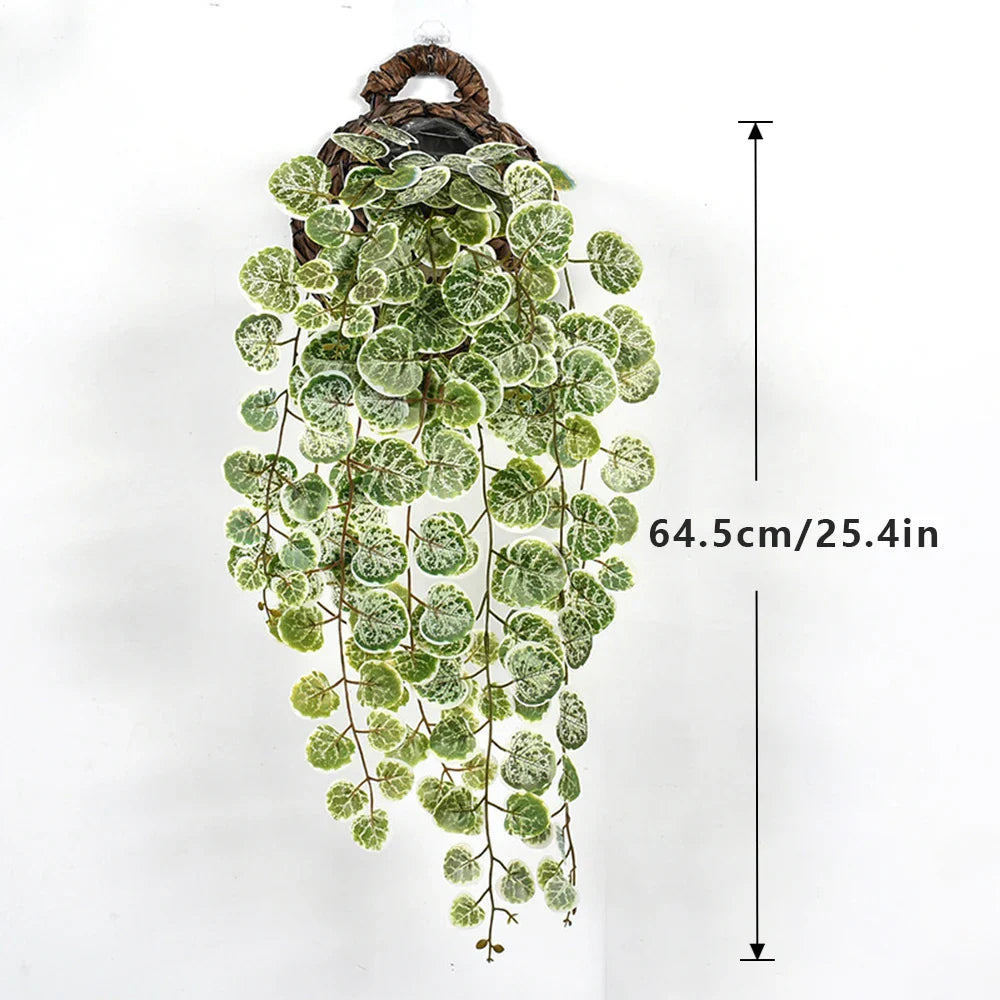 Dlight Decor Eucalyptus Begonia Vines for Hanging Garden and Wall Decor 64.5cm White