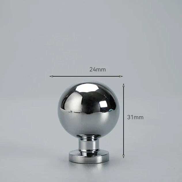 Chrome and Polished Gold Brass Furniture Handles – Modern Cabinet Drawer and Wardrobe Knobs BC 24mm Handles