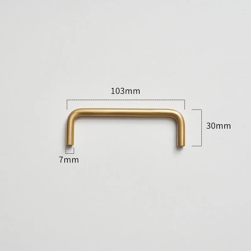 Modern Brass Furniture Bar Handles – Stylish Cabinet Pulls and Towel Bars (7mm Solid Brass) 2007-A103 Handles