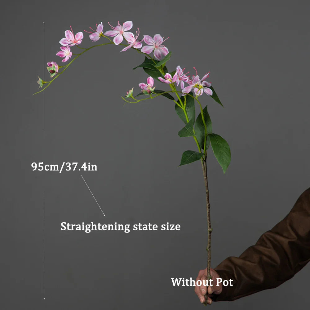 Dlight Decor 95cm Hanging Jasmine Bouquet with Tropical Begonia Flowers 95cm-Pink