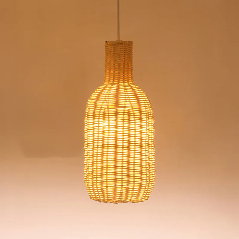 Vintage Handmade Rattan Pendant Light - Creative Lighting For Dining Rooms Cafes Restaurants And