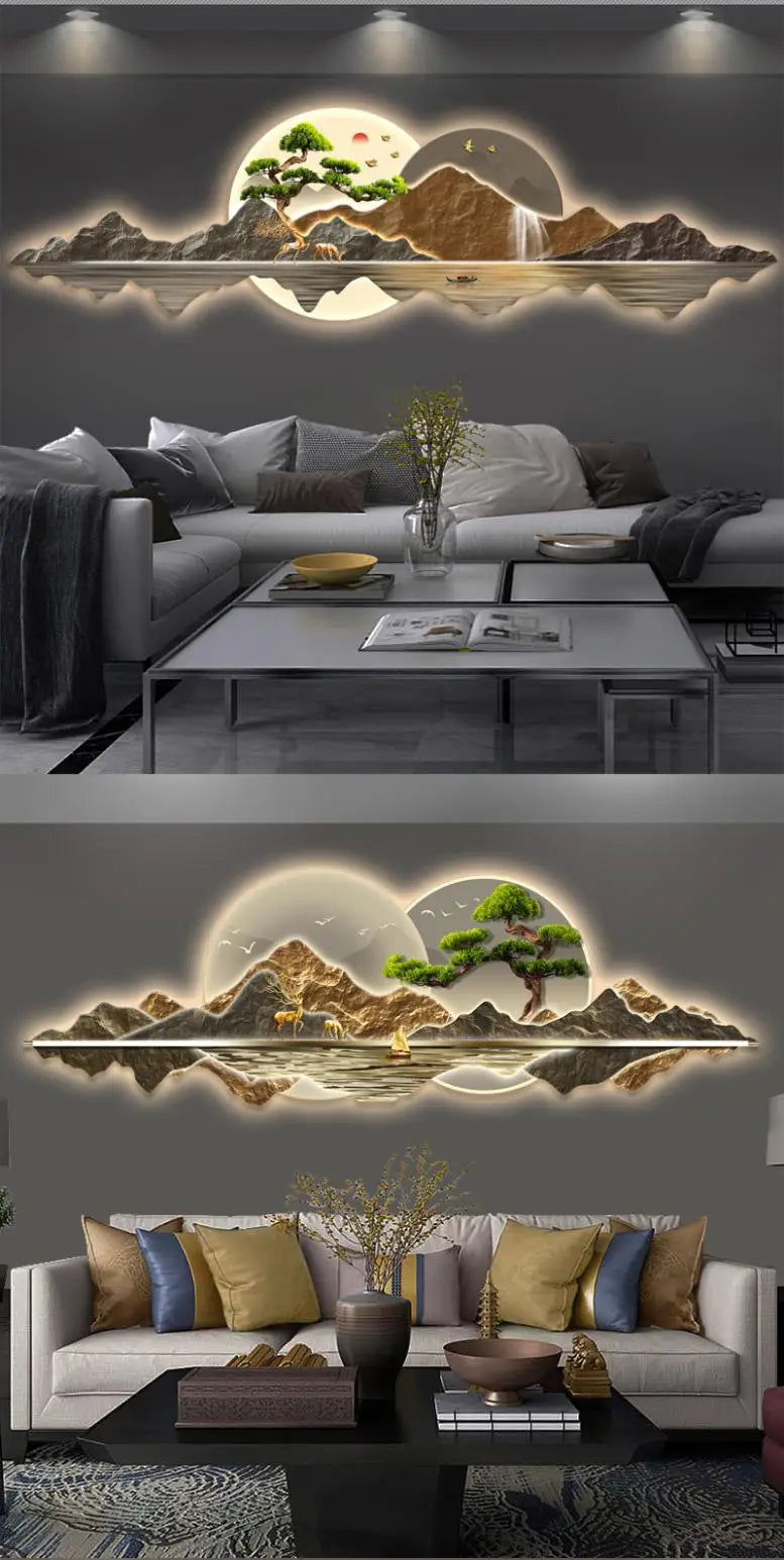 Dlight Decor Acrylic Carved LED Wall Art Light Wall Art