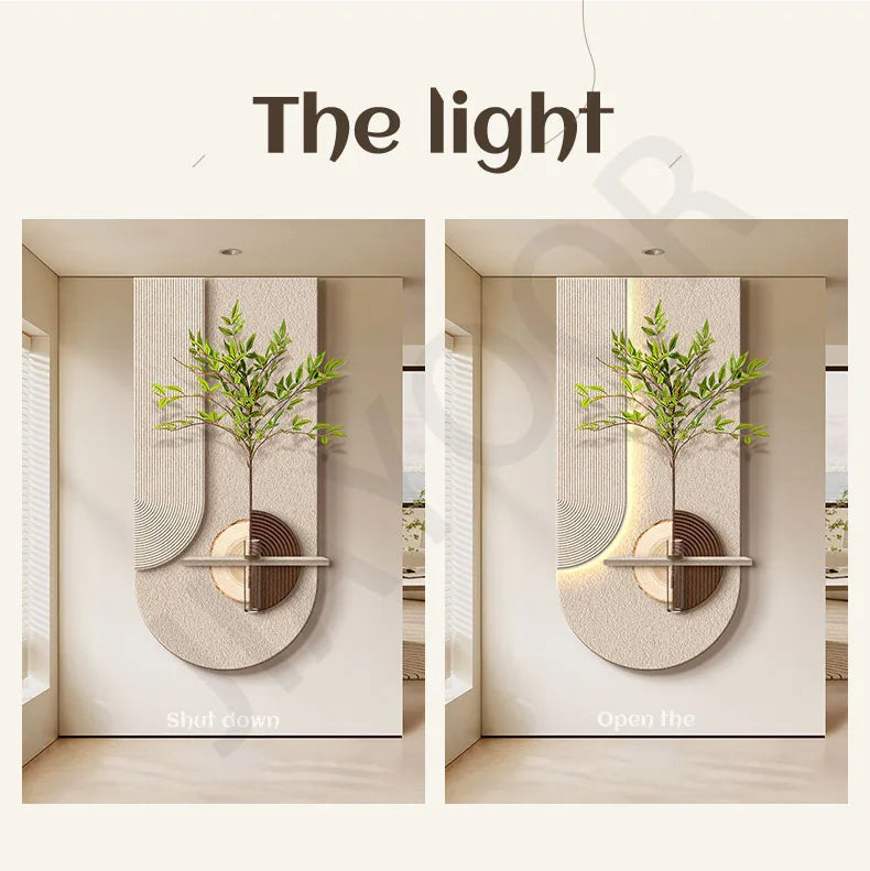 Dlight Decor Vase Plant Wall Lamp for Entry Spaces Wall Art