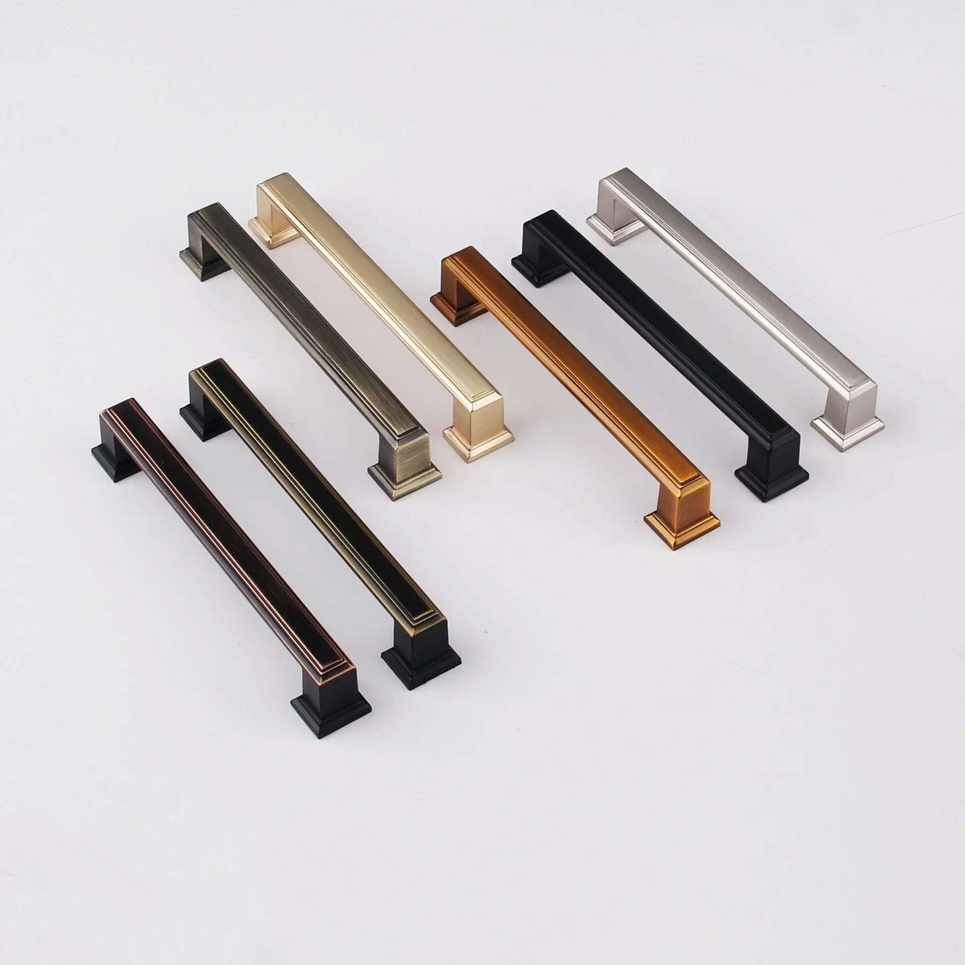 Light Luxury Bronze Cabinet Handles - Modern Drawer Pulls for Wardrobe and Kitchen Furniture Handles
