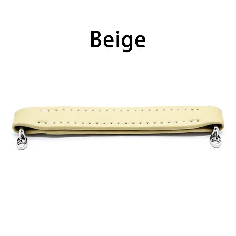 Vintage Leather Furniture Handle – Soft Suitcase-Style Drawer Pulls for Cabinets and Chests Beige Handles