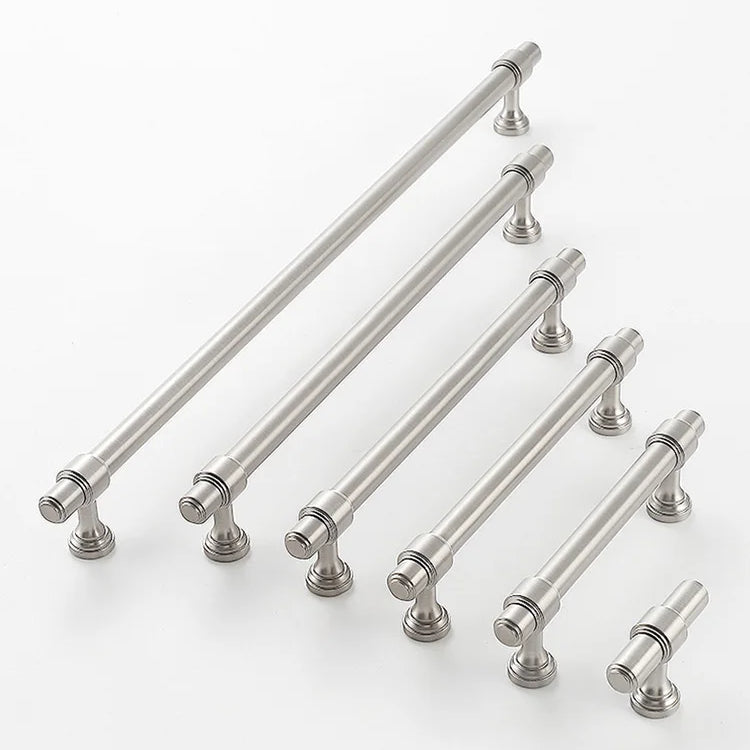 Brushed Nickel Brass Furniture Handles – Matte Silver Cabinet Pulls and Drawer Bars Handle
