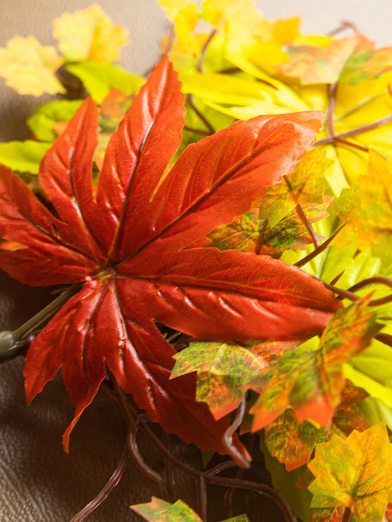 Dlight Decor 200cm Fall Maple Leaf Garland for Autumn and Halloween Decor