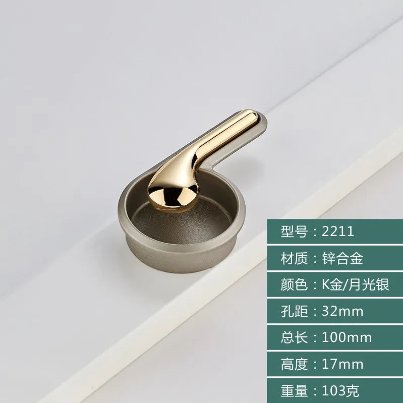 Modern Minimalist Zinc Alloy Cabinet Door Handle 32-Gold Silver Handles