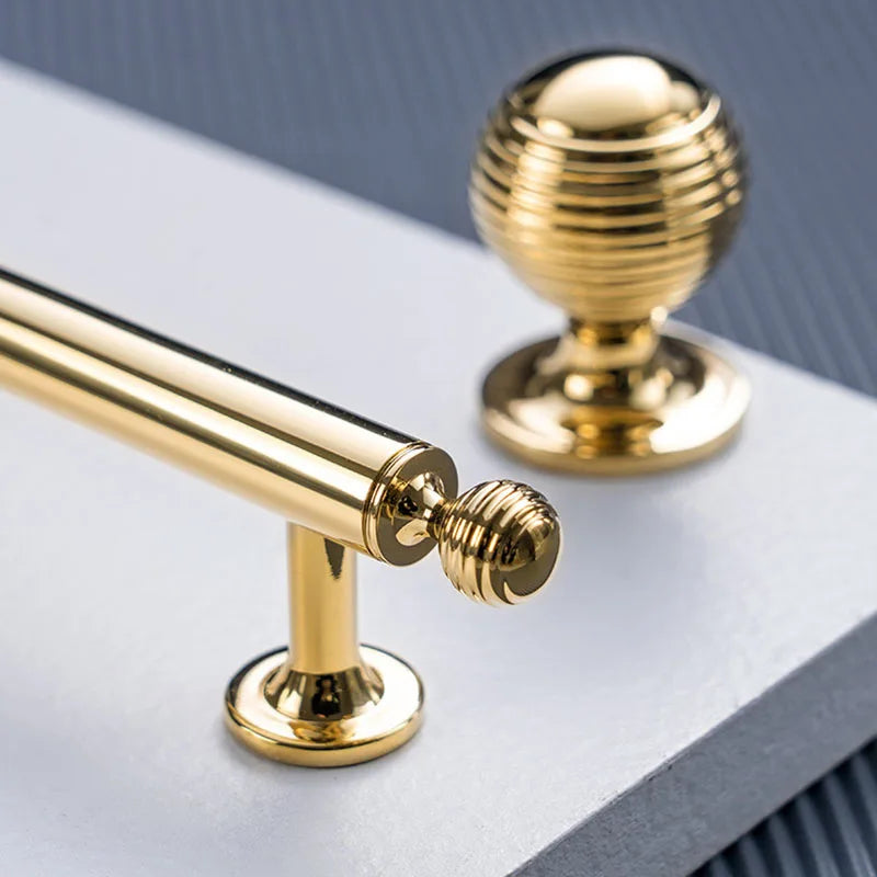 Polished Brass Cabinet Handles – PVD Gold and Chrome Wardrobe Knobs and Drawer Pulls Handles