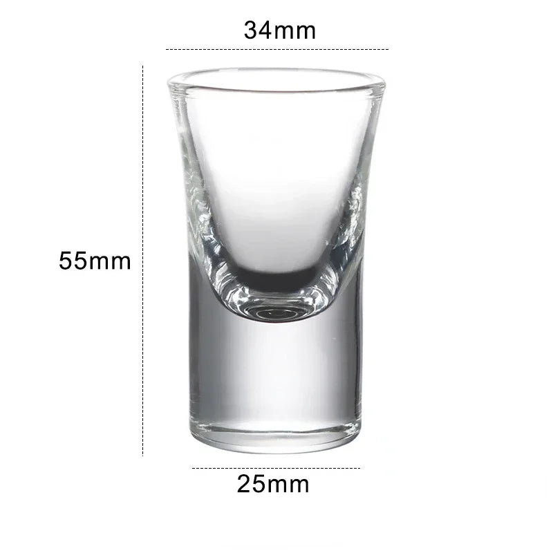 Dlight Decor 6pc 15ml Shot Glass Set – Thick Bottom Mini Liquor Cups 6pcs / 15ml