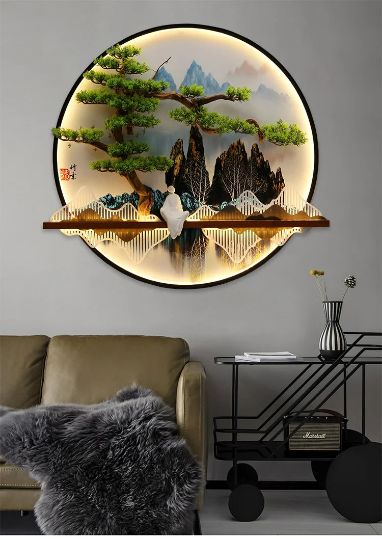Dlight Decor Round 3D LED Wall Art Light Wall Art