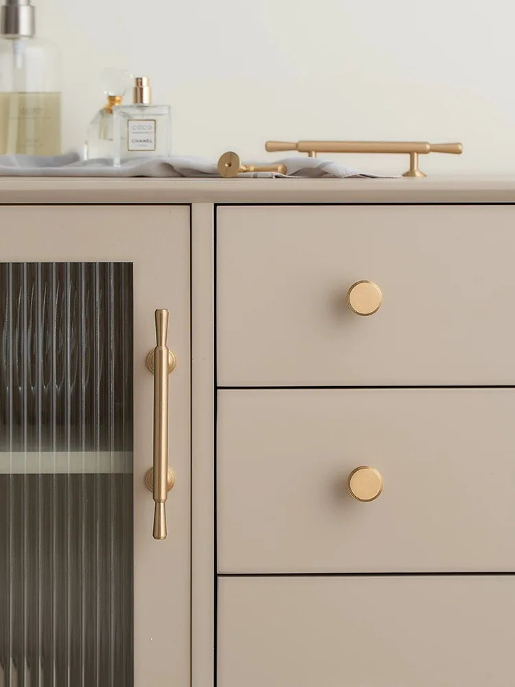 Brushed Gold Brass Cabinet Handles – Modern Knobs and Bar Pulls (50mm-280mm) Handles