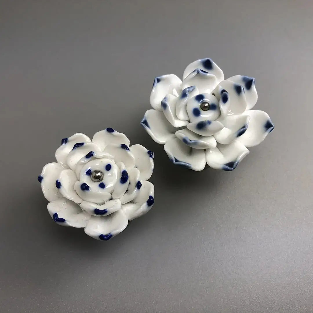 Handmade Ceramic Flower Knobs – Creative Cabinet and Drawer Knobs for Furniture Accessories Knobs