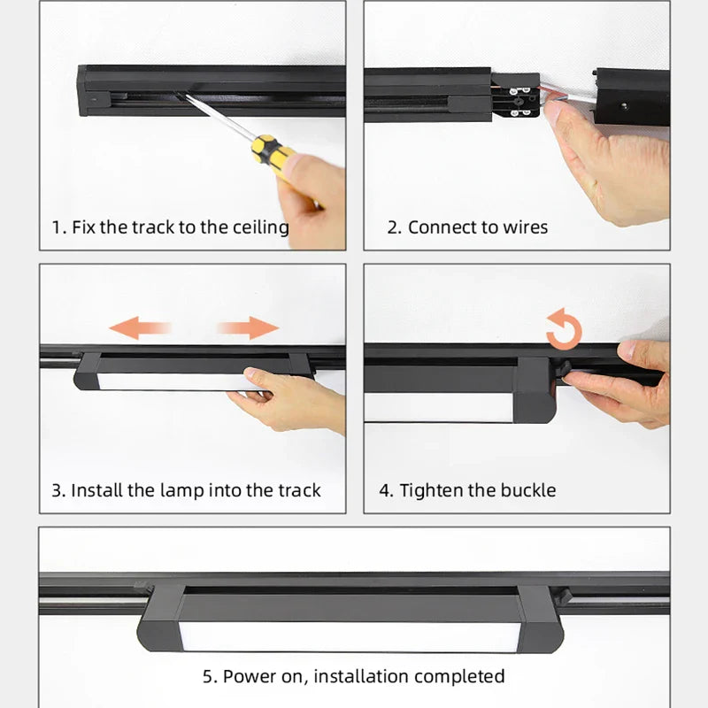 Rail Floodlight LED Clothing Store Track Light Kitchen Balcony Studio Whole Set Led Spot Lamp Home Modern Decoration