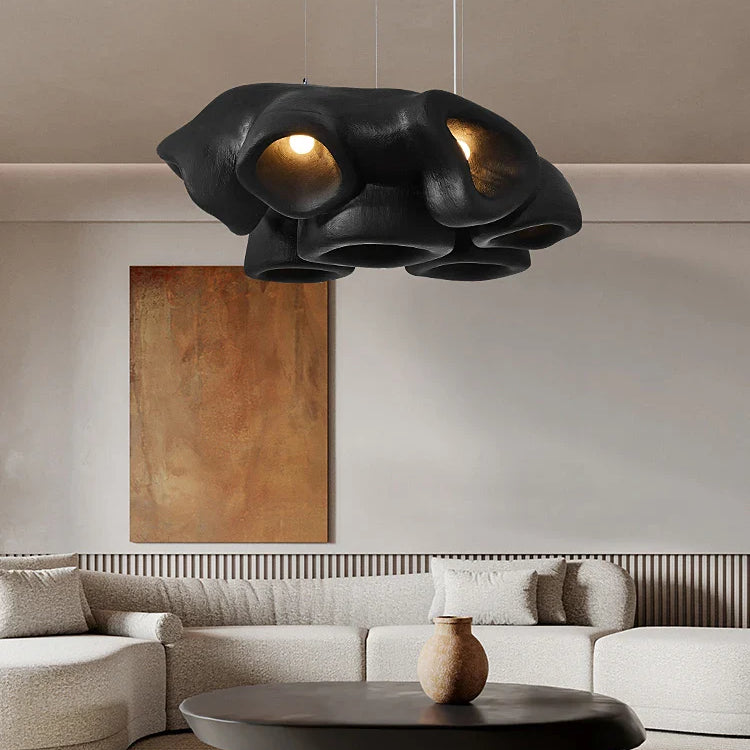 Nordic Living Room Wabi Sabi Chandelier - Minimalist Led Pendant Lighting For Dining Rooms Bars And