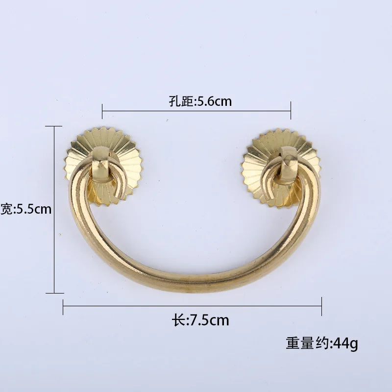 Antique Brass Arch Cabinet Pulls – Vintage Drawer Handles for Home Improvement Copper 56mm Pulls