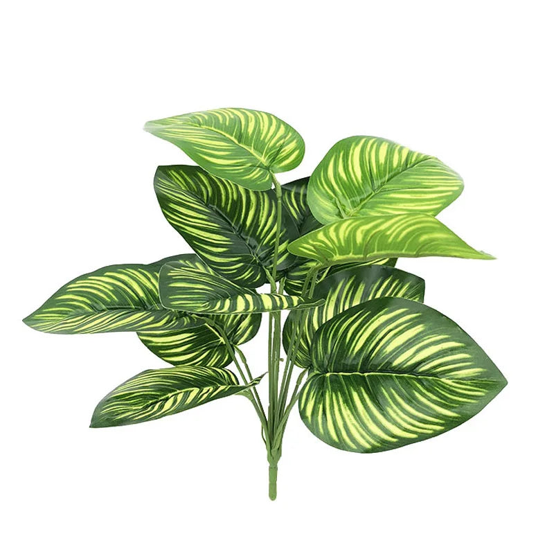 Dlight Decor 43cm Monstera Turtle Leaf Palm Branch for Home and Garden Decor 43cm No Pot C / Without Pot