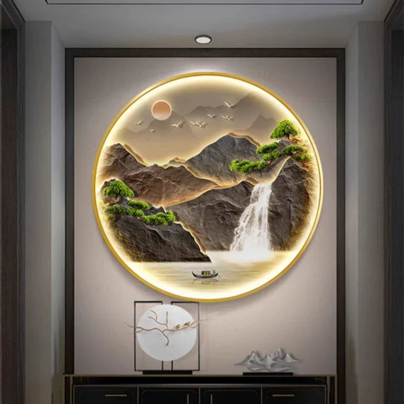 Dlight Decor Luxury Glow Round Wall Light for Interiors Wall Art