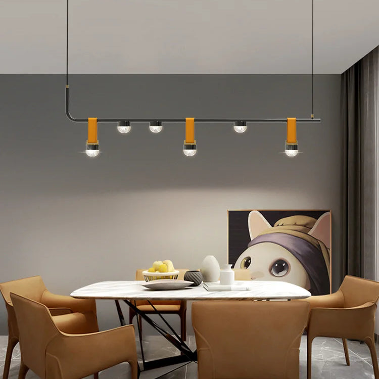 Modern Led Leather Chandelier - Nordic Pendant Light For Dining Room Kitchen Island And Ceiling