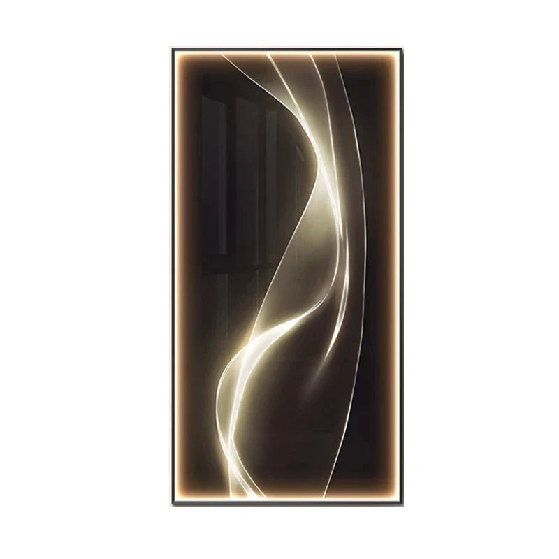 Dlight Decor Linear Wall Lamp for Modern Interiors A / 100X50CM / Dimmable warm light|Gold border Wall Art